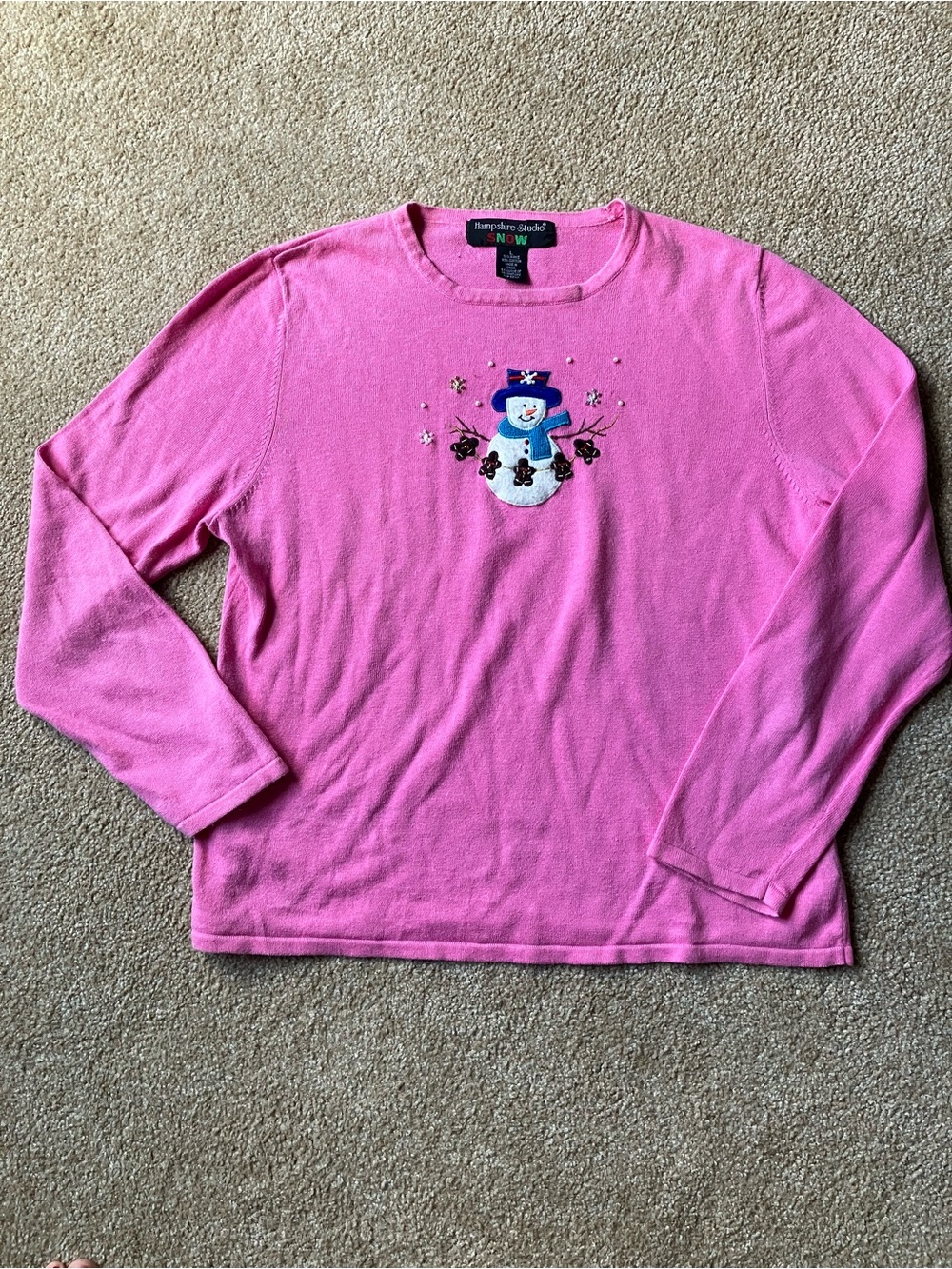 Women’s Large Pink Winter Sweater